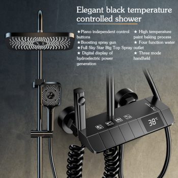 Shower head set all-copper shower head bathroom shower household constant temperature increase